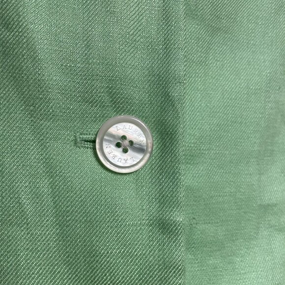 Lauren Ralph Lauren Pale Green Linen Blend Button Front Womens Jacket Size M - Picture 2 of 4
